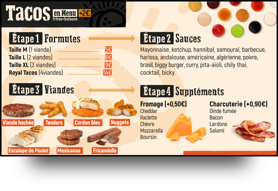 menus los Tacos